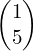 \begin{pmatrix}1\\5\end{pmatrix}