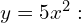 y = 5x^2: