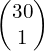 \begin{pmatrix}30\\1\end{pmatrix}