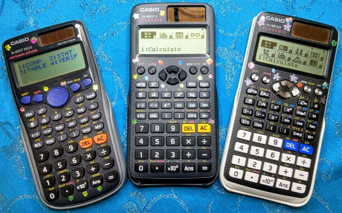 Calculators: Casio fx-85GT Plus, fx-85GT X and fx-991EX